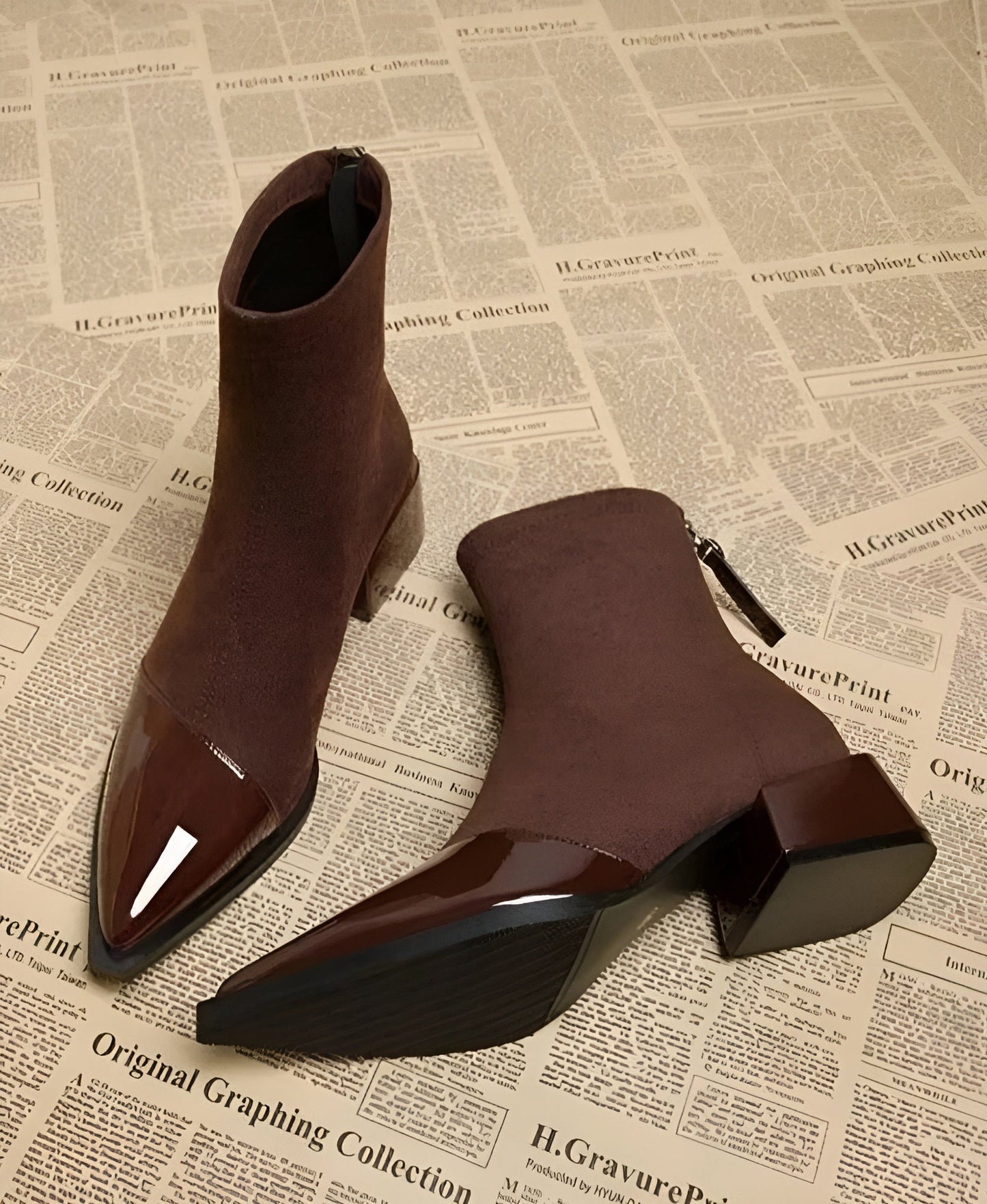 Bottines Femme Chic en Cuir avec Détails Brillants & Talon Plat Confort - LuxeStyle