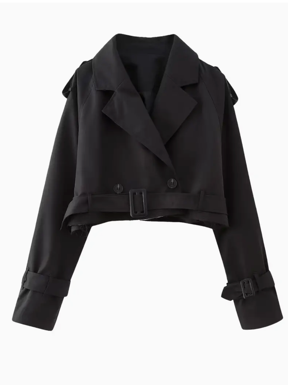 Veste Courte Élégante Ceinturée Style Rétro