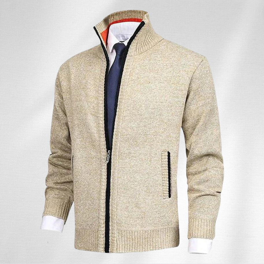 Cardigan Homme Hiver Douillet à Fermeture Éclair - LuxeStyle