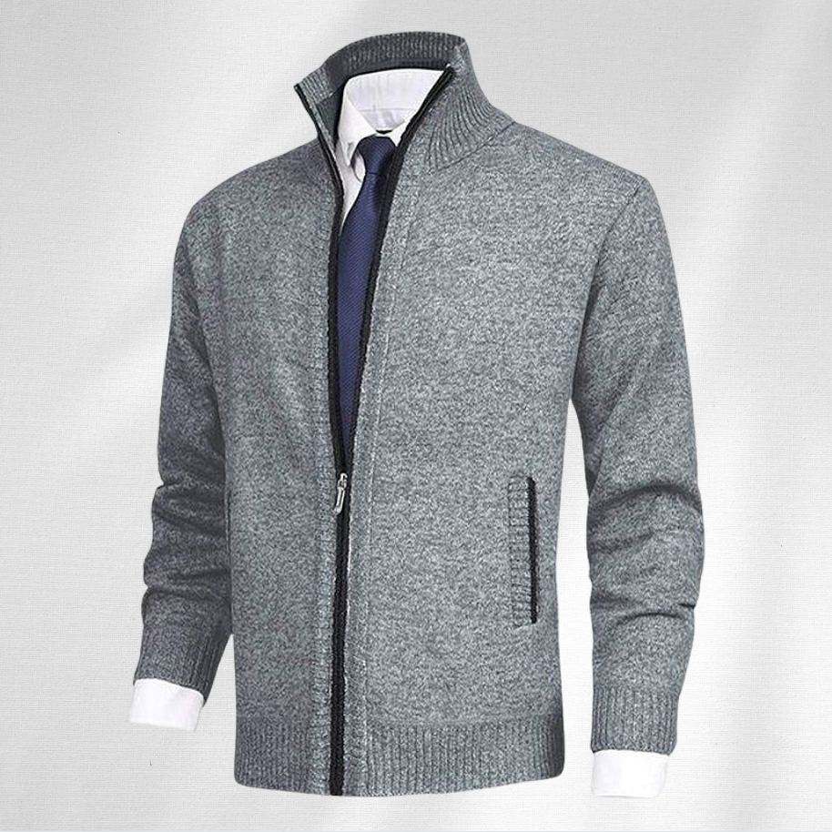 Cardigan Homme Hiver Douillet à Fermeture Éclair