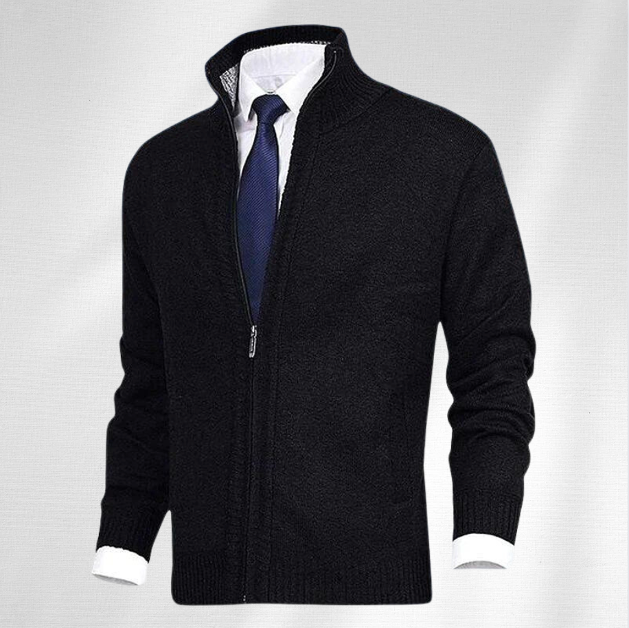 Cardigan Homme Hiver Douillet à Fermeture Éclair