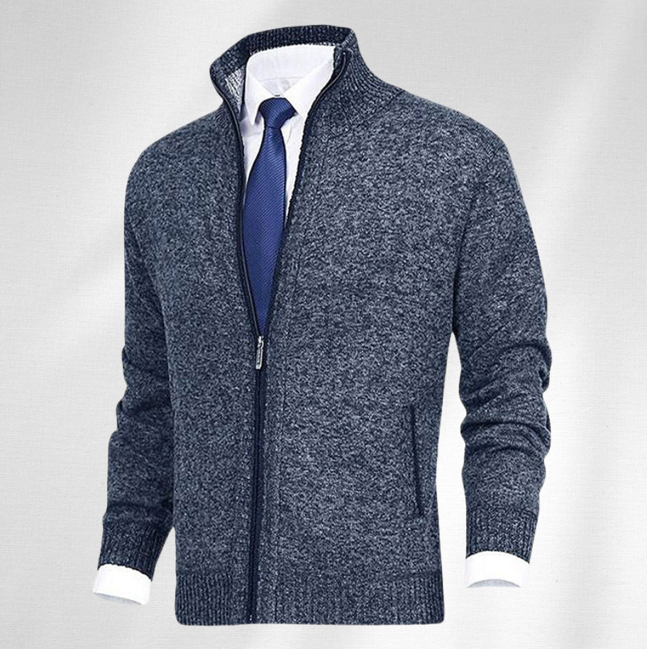 Cardigan Homme Hiver Douillet à Fermeture Éclair