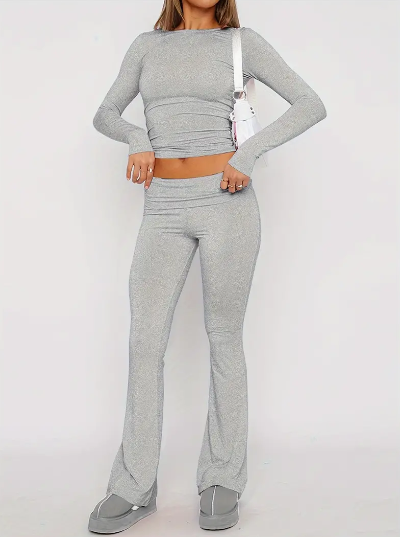 Robe Femme Décontractée Gris Automne - LuxeStyle