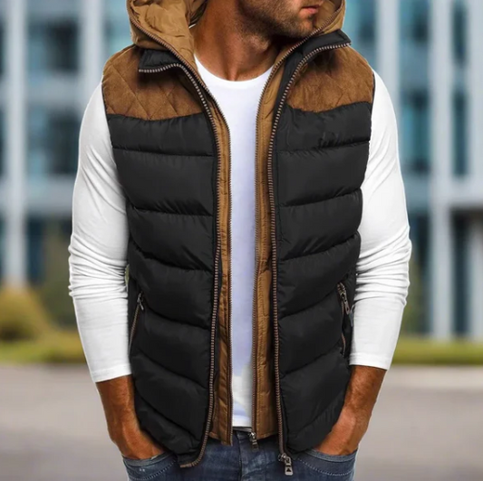 Veston rembourré homme hiver avec capuche détachable - LuxeStyle