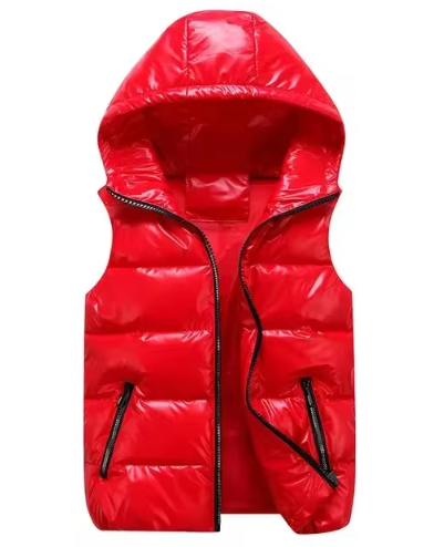 Gilet sans manches en duvet noir mat pour homme