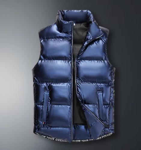 Gilet isolant noir sans manches homme hiver