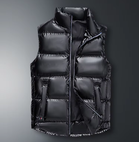Gilet isolant noir sans manches homme hiver - LuxeStyle