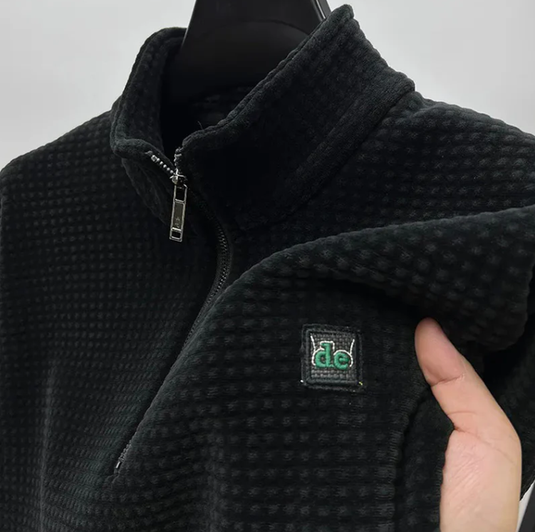 Veste Polaire Mixte Col Montant Grise Texture
