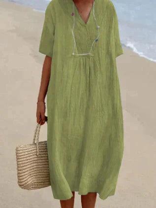 Robe Été en Lin Clair pour Femme