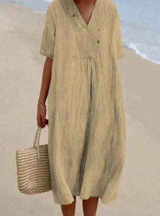Robe Été en Lin Clair pour Femme