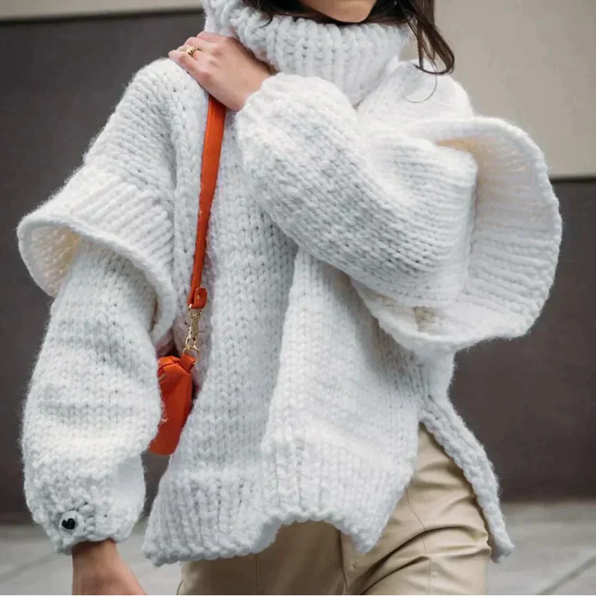Pull Détendu Col Roulé Femme - Parfait Pour Tous Les Jours