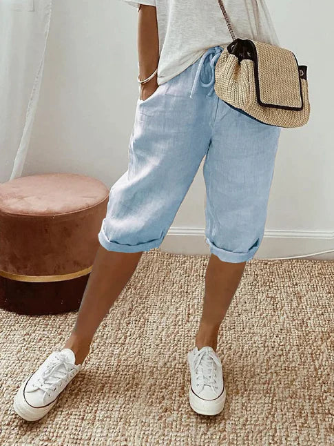 Pantalon Femme Élégant - Taille Haute Confortable et Légère