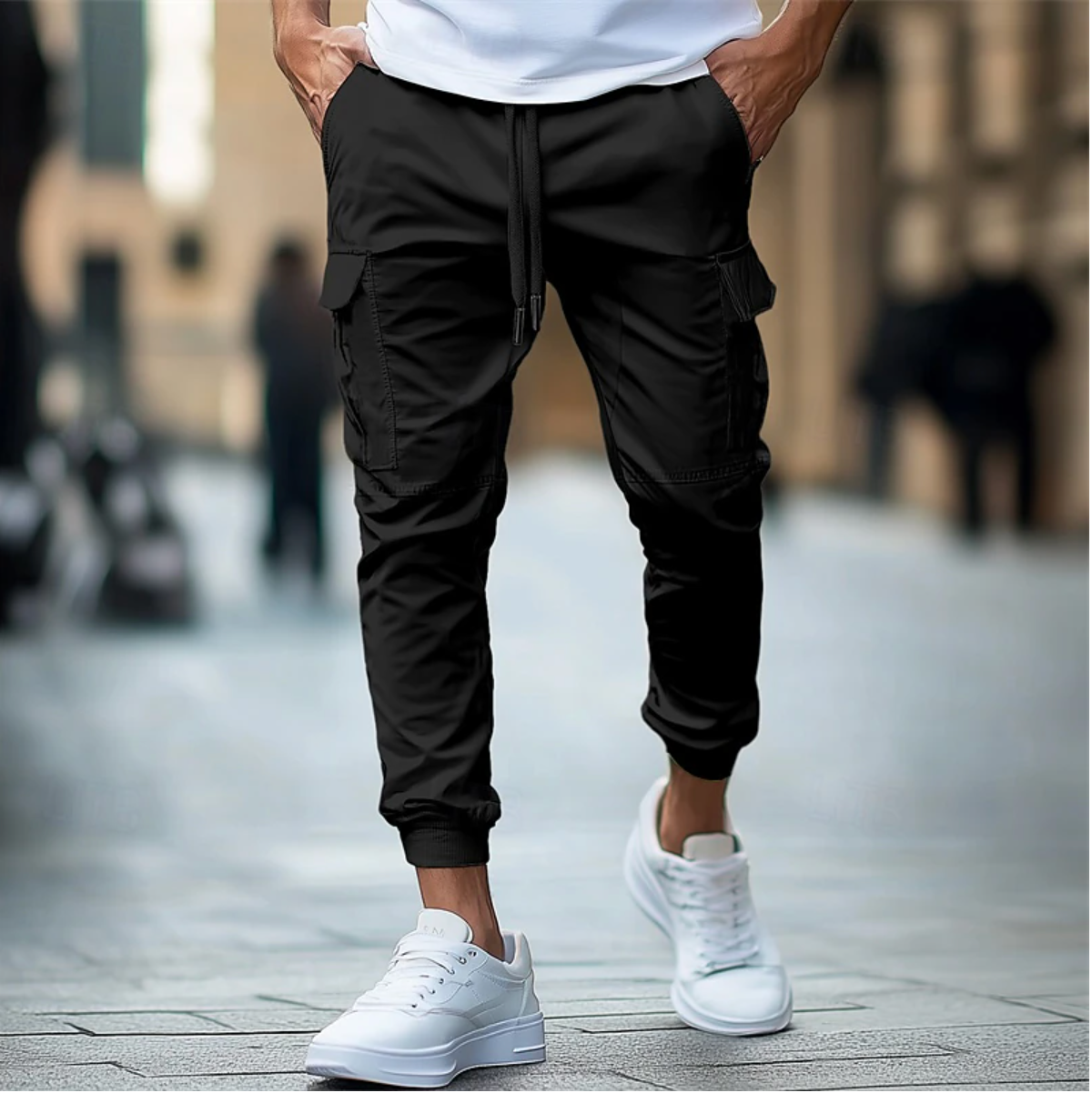 Pantalon Cargo Homme Navy Foncé Pratique