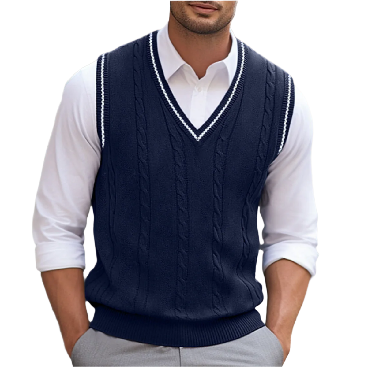 Pull Homme Col V Décontracté & Chic