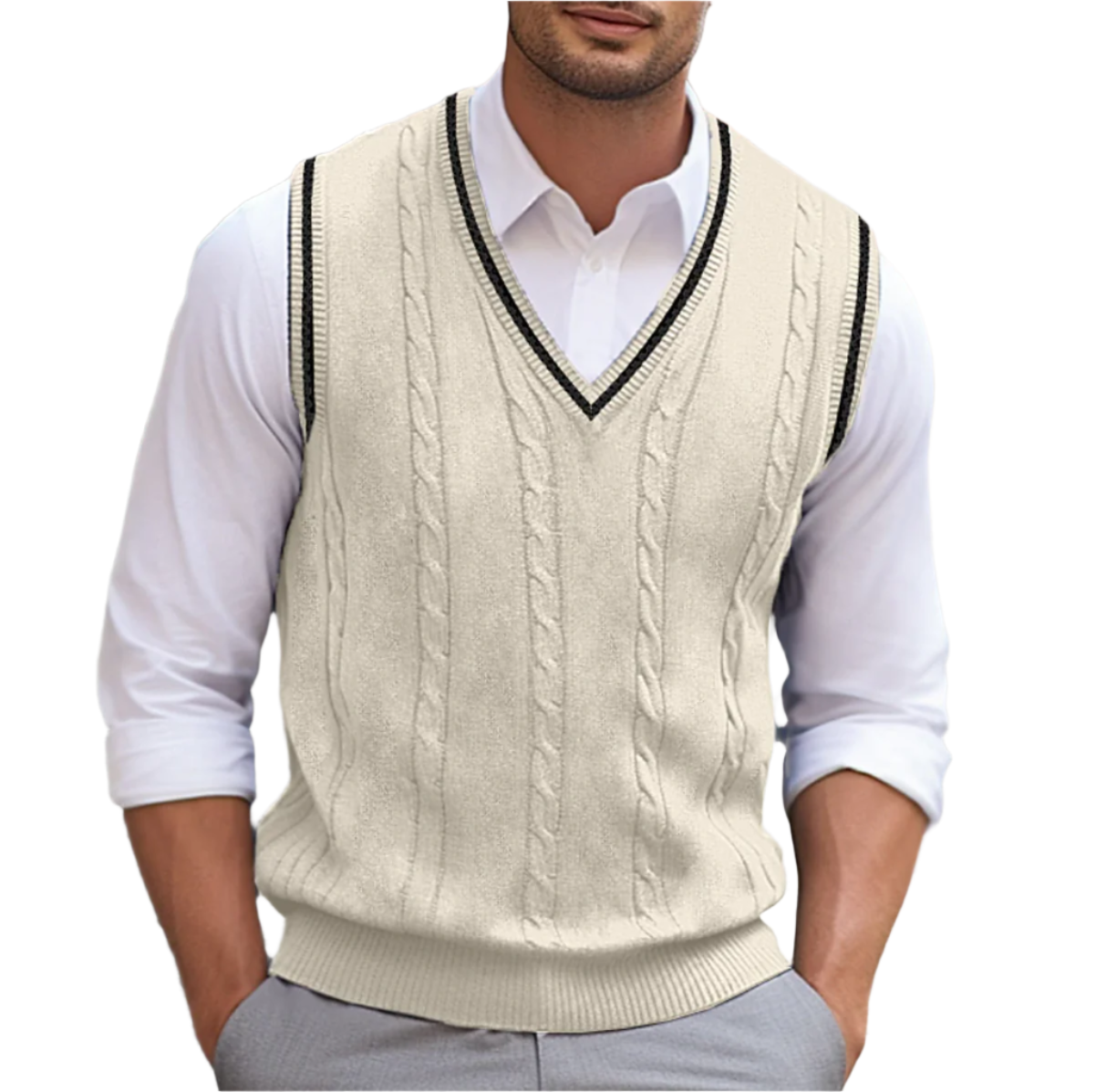 Pull Homme Col V Décontracté & Chic - LuxeStyle