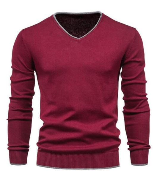 Pull Homme Col V Élégant Slim Fit