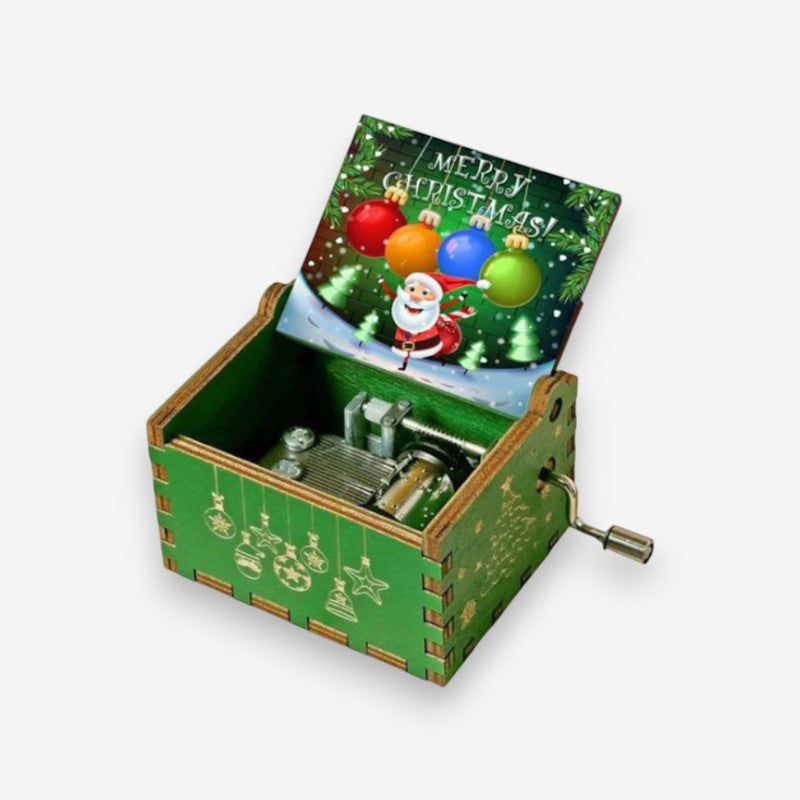Boîte de Noël Artisanale en Bois avec Ballerine Ciselée - LuxeStyle