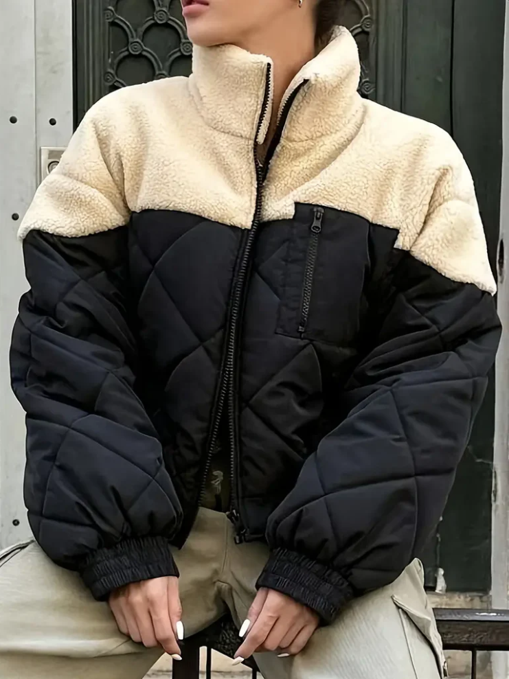 Veste Femelle Élégante Zippée Pour Jours Froids - LuxeStyle