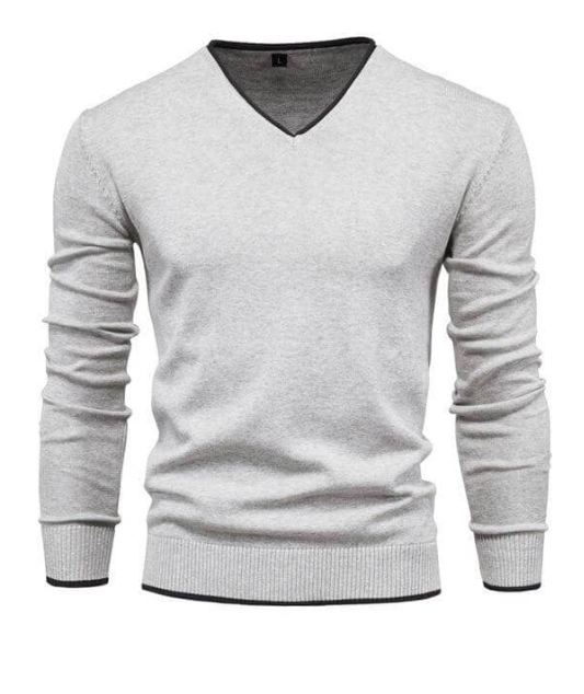Pull Homme Col V Élégant Slim Fit