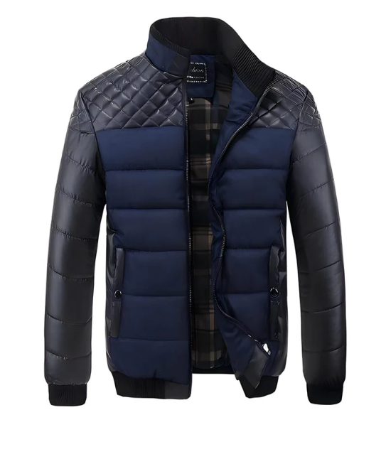 Blouson Aviateur Douillet et Élégant, Col Haut et Manches Côtelées