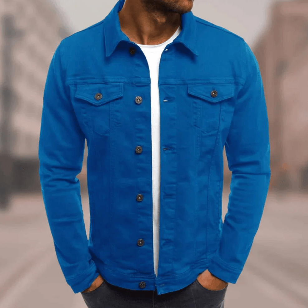 Veste Jean Homme Longue Couleur Olive