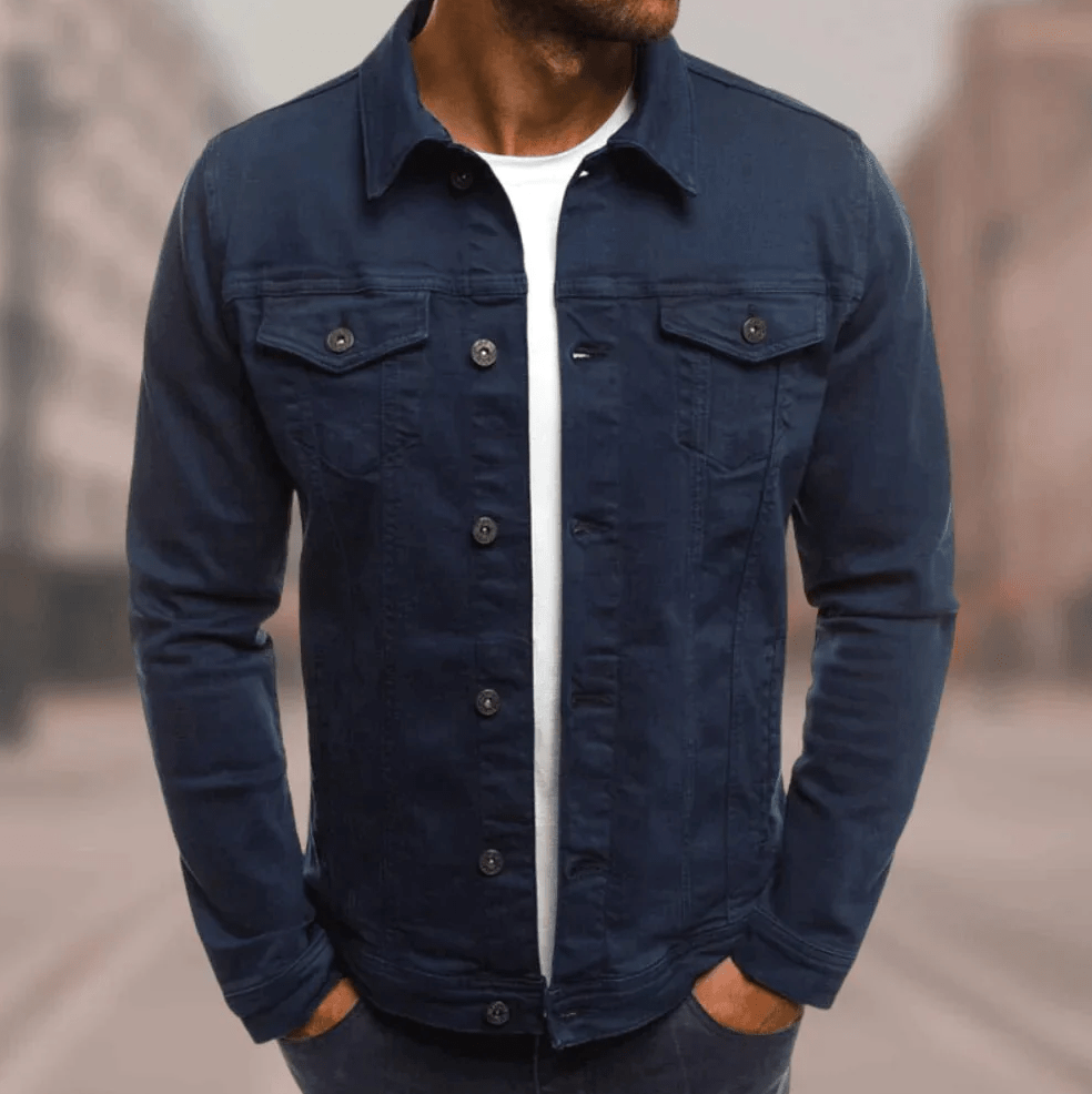 Veste Jean Homme Longue Couleur Olive