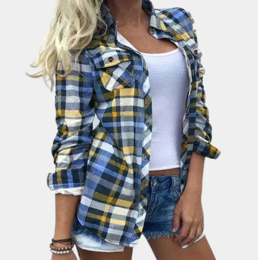 Chemise Féminine Élégante à Manches Courtes - LuxeStyle