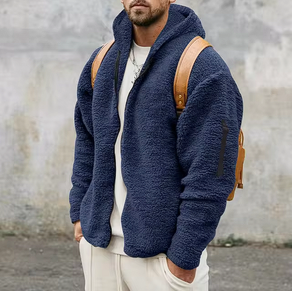 Veste en peluche douce à capuche - BlxckFR