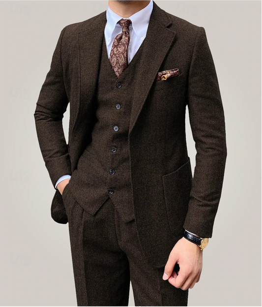 Costume 3 Pièces Élégant Mariage Homme | Tenue De Mariage Classique - luxestyle