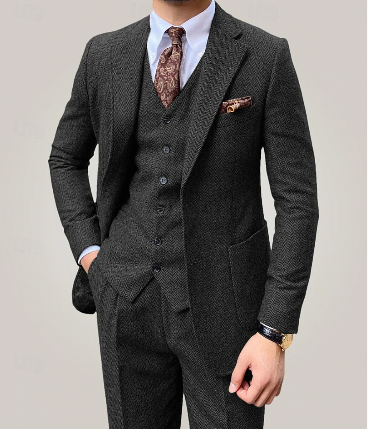 Costume 3 Pièces Élégant Mariage Homme | Tenue De Mariage Classique