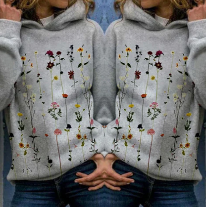 Veste à capuche femme chic fleuri - BlxckFR