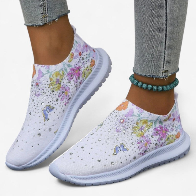 Baskets Femmes Fleurs Colorées