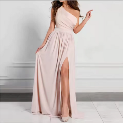 Robe de Soirée Féminine à Fleurs – Robe Longue Femme Épaules Décolletées