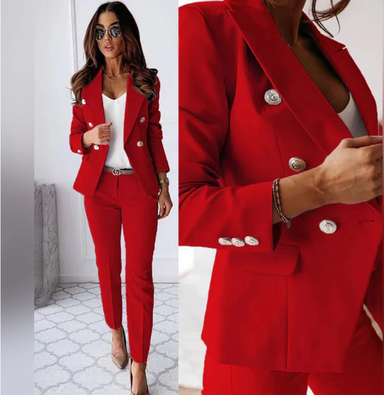 Costume Femme 2 Pièces Élégant et Raffiné pour Travail