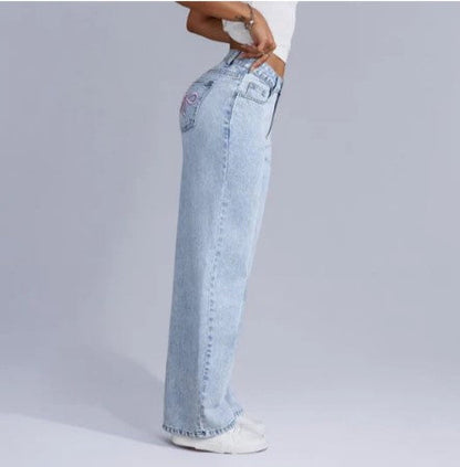 Jean Détendu pour Femme avec Nœud à la Ceinture - LuxeStyle