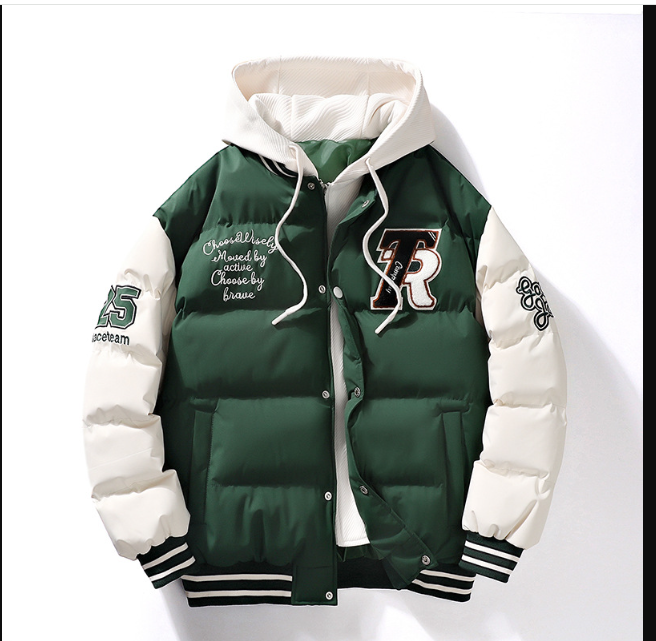 Veste Hiver Étanche avec Capuche et Fermeture Éclair pour Homme