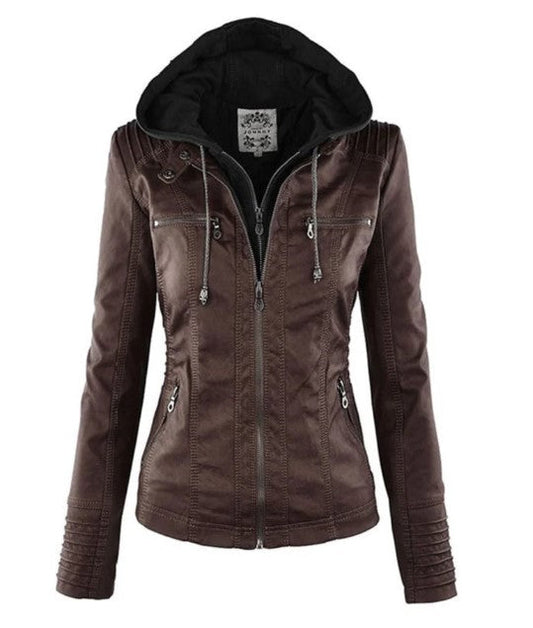 Veste Courte Zippée Féminine pour Printemps - LuxeStyle