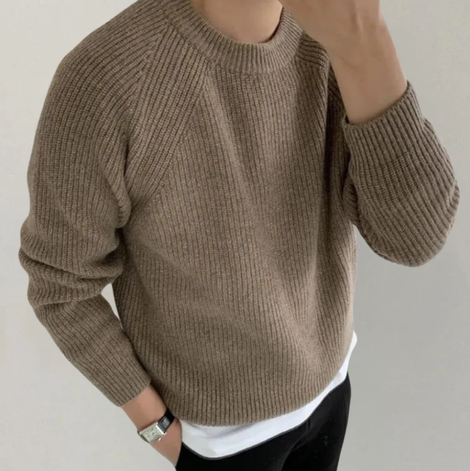 Pull Homme Col Rond Classique pour Automne Hiver - LuxeStyle