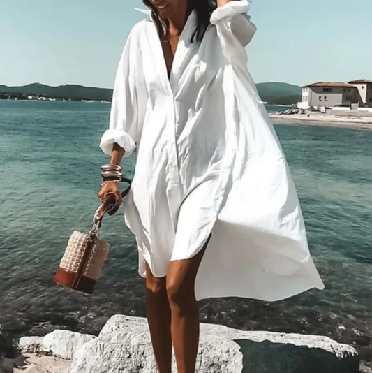 Robe Féminine Douce à Manches Longues pour Femme - LuxeStyle