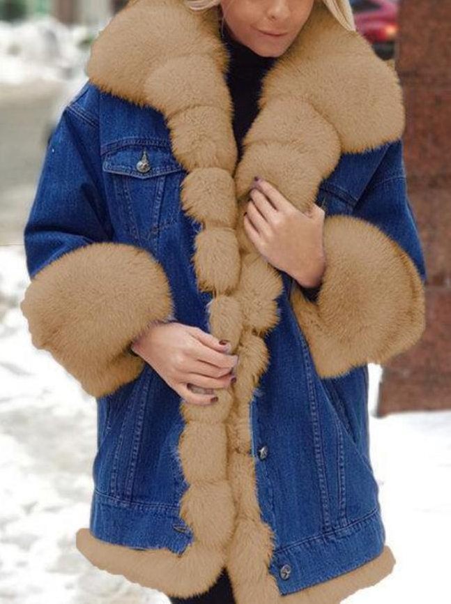 Manteau femme hivernal à capuche avec fermeture éclair