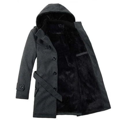 Imperméable Classique Homme avec Capuche et Ceinture