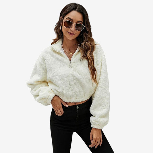 Veste décontractée à fermeture éclair avec capuche - LuxeStyle