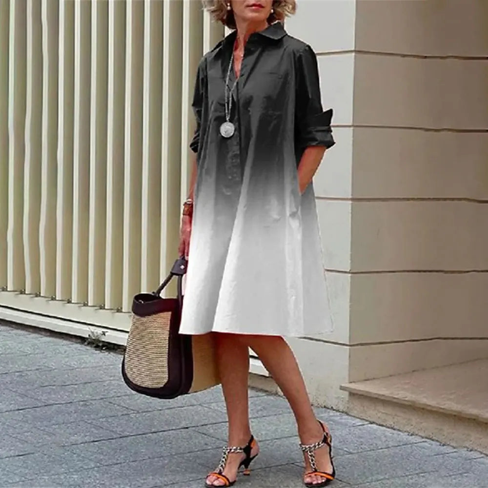 Robe chemisier rouge élégant femme