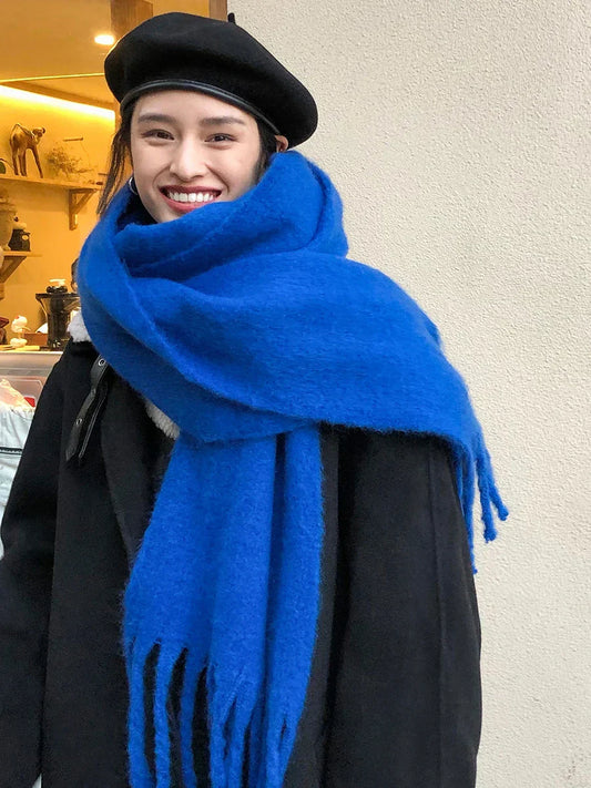 Écharpe Femme Douillettes aux Franges pour Hiver - LuxeStyle