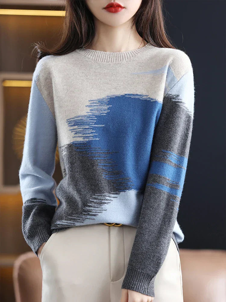Pull Coloré À Manches Longues Pour Femme - LuxeStyle
