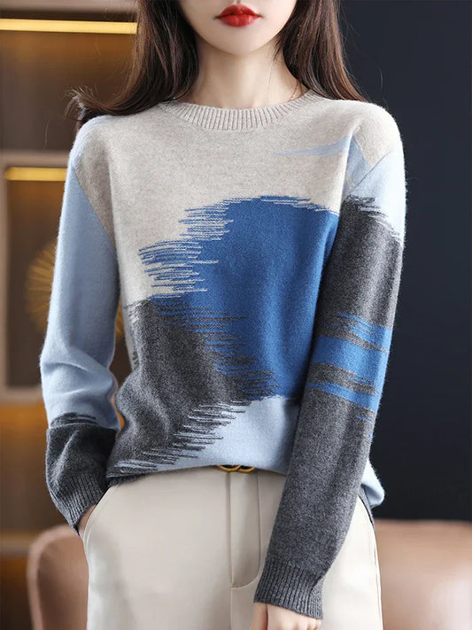 Pull Coloré À Manches Longues Pour Femme - LuxeStyle