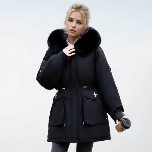 Veste Hivernale Douce à Poches pour Femme - LuxeStyle