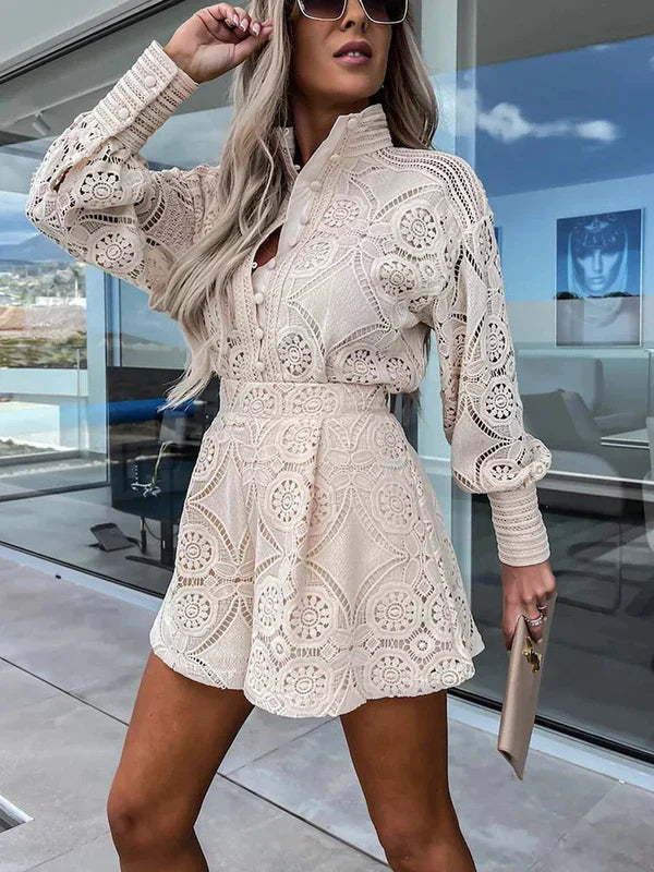 Tenue Été Femme Dentelle - Ensemble Ibiza Léger Chic