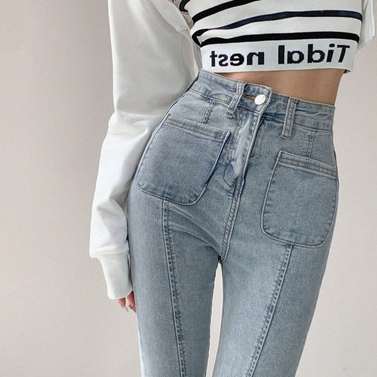 Jean Féminin Taille Élevée pour Femmes | Parfait pour Styles Détendus et Urbains - LuxeStyle