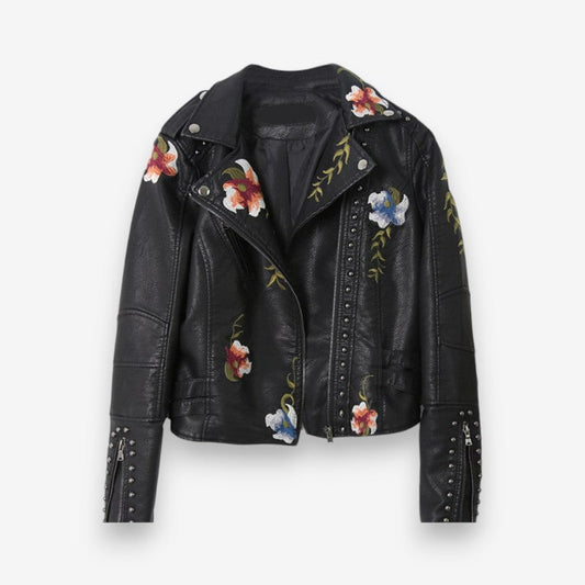 Veste Colorée à Manches Longues Col Montant - LuxeStyle